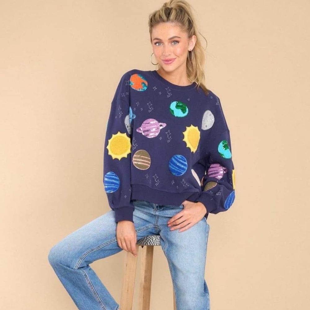 ISO Queen of sparkles planet sweatshirt XS, small, or medium